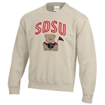 SDSU Bear in Jacket - Heather Gray