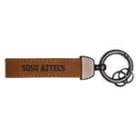 SDSU Aztec Leather KeyTag