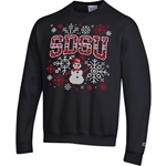 2025 Snowman Ugly Crewneack Sweatshirt - Black