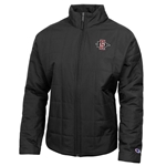 Women's Lightweight Puffer Jacket with SD Interlock - Black