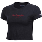 Women's Baby Tee San Diego State over Aztecs - Black