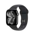 Apple Watch Series 11: GPS, 42MM, Jet Black Aluminum Case with Black Sport Band - S/M