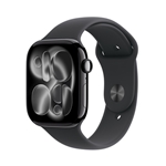 Apple Watch Series 11: GPS, 46MM, Jet Black Aluminum Case with Black Sport Band - M/L