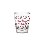 SDSU Bows and Hearts Shot Glass