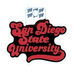 San Diego State University Huffed Font Decal