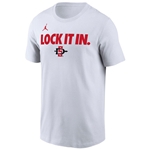 Nike Jordan SDSU Lock It In 2026 Short Sleeve Dri Fit Bench Tee