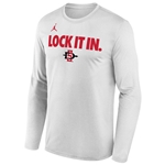 Nike Jordan SDSU Lock It In 2026 Long Sleeve Dri Fit Bench Tee
