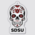 SDSU Skull Acyrlic Keytag