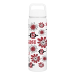 H2Go 30Oz Water Bottle With Repeating SD Interlock And Hibiscus