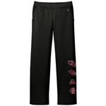Reverse Fleece Open Bottom Pant With Glyphs