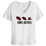 Intramural Boyfriend V Tee W/Glyps Over SDSU Aztecs