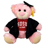SDSU Alumni Grad Bear With Cap And Gown