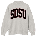 SDSU Mock Neck Screenprint Gray