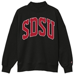 SDSU Mock Neck Screenprint Black