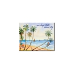 SDSU Beach Scene Canvas Magnet