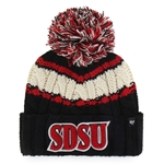 Cuff Knit Pom Chenille SDSU Front SDI Back