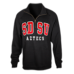 SDSU Aztecs 1/4 Zip Sweatshirt-Black