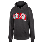 Women's SDSU Twill Pullover Sweatshirt-Charcoal