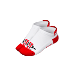 SD Spear No-Show Socks-White & Red