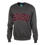 SDSU Classic Twill Crew Sweatshirt-Charcoal