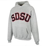 SDSU Classic Twill Pullover Sweatshirt- Oxford Gray