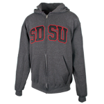 SDSU Classic Twill Zip Sweatshirt-Graphite