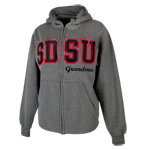 SDSU Grandma Zip Sweatshirt-Charchoal