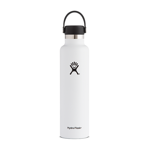 Hydro Flask Standard Mouth Insulated Water Bottle, White - 24 oz