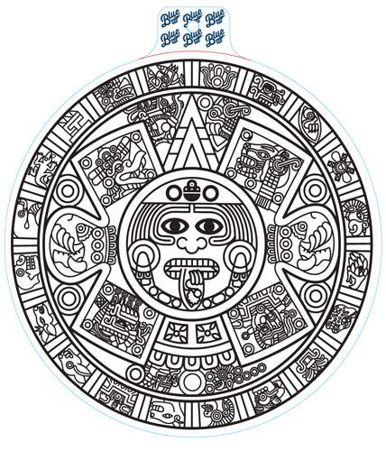 shopaztecs - Medium Aztec Calendar Decal