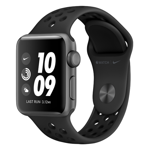 space gray aluminum case with gray sport band