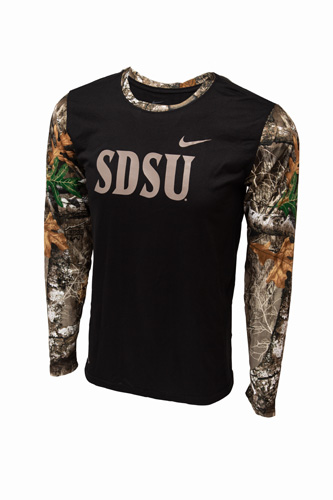 Nike Mens SDSU Camo Long Sleeve Tee