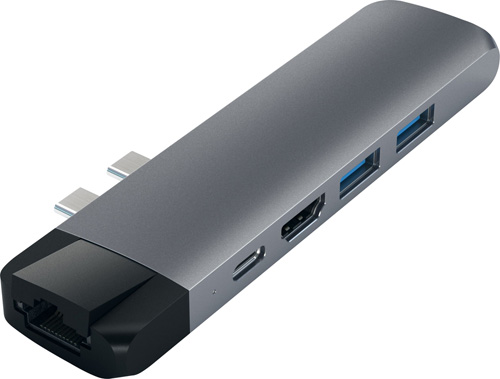 Shop Aztecs - Satechi Type-C Pro Hub Adapter With Ethernet - Space
