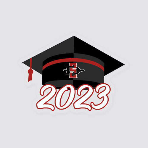 Shop Aztecs - SD Interlock 2023 Grad Cap Acrylic Magnet