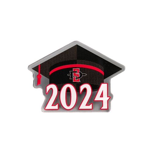 Shop Aztecs - SD Interlock 2024 Grad Cap Acrylic Magnet