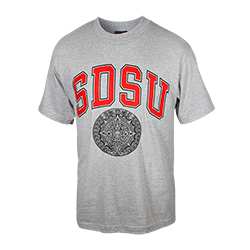 SDSU Aztec Calendar Tee-Gray