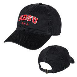 SDSU Dad Adjustable Cap-Black