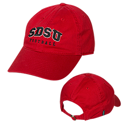 SDSU Football Adjustable Cap-Red