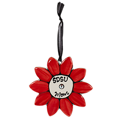 SDSU Mom Flower Ornament