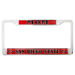 Mom License Plate Frame-Chrome