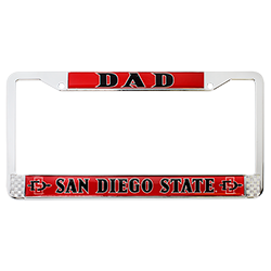 Dad License Plate Frame-Chrome