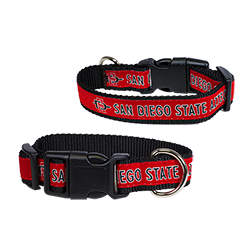 Small San Diego State Pet Collar - Red/Black