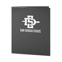 SDSU 2 Pocket Folder - Gray