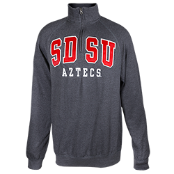 SDSU Aztecs 1/4 Zip Sweatshirt-Charcoal