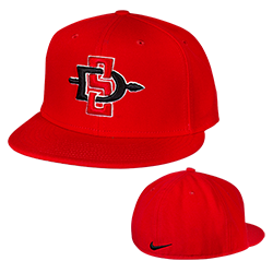 Nike SD Spear Fitted Flatbill Cap-Red