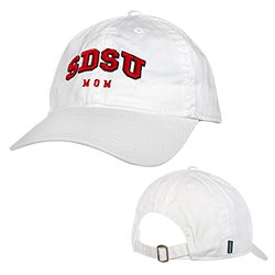 Arched SDSU Mom Adjustable Cap-White