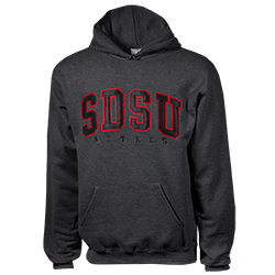 SDSU Aztecs Twill Pullover Sweatshirt-Charcoal