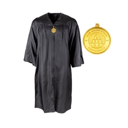 Bachelor Gown with Medallion Zipper Pull - WRONG