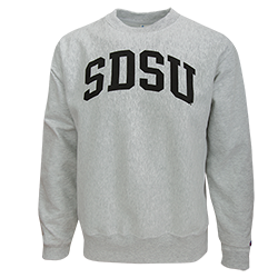 SDSU Heavy Crew Sweatshirt-Gray