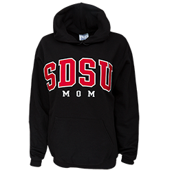 SDSU Mom Hooded Sweatshirt-Black