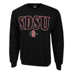 SDSU SD Spear Crew Sweatshirt-Black